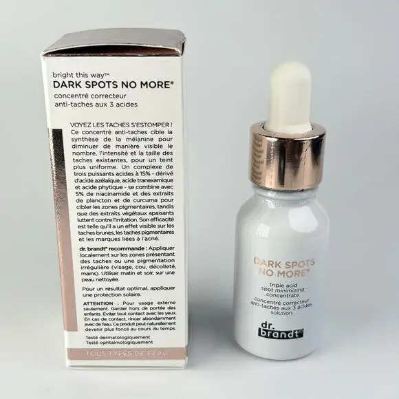 DR.BRANDT Dark Spots No More Triple Acid Spot Minimizing Concentrate 0.5oz - Picture 3 of 3